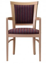 Marina Arm Chair C627. Clear Natural Finish. Any Fabric Colour